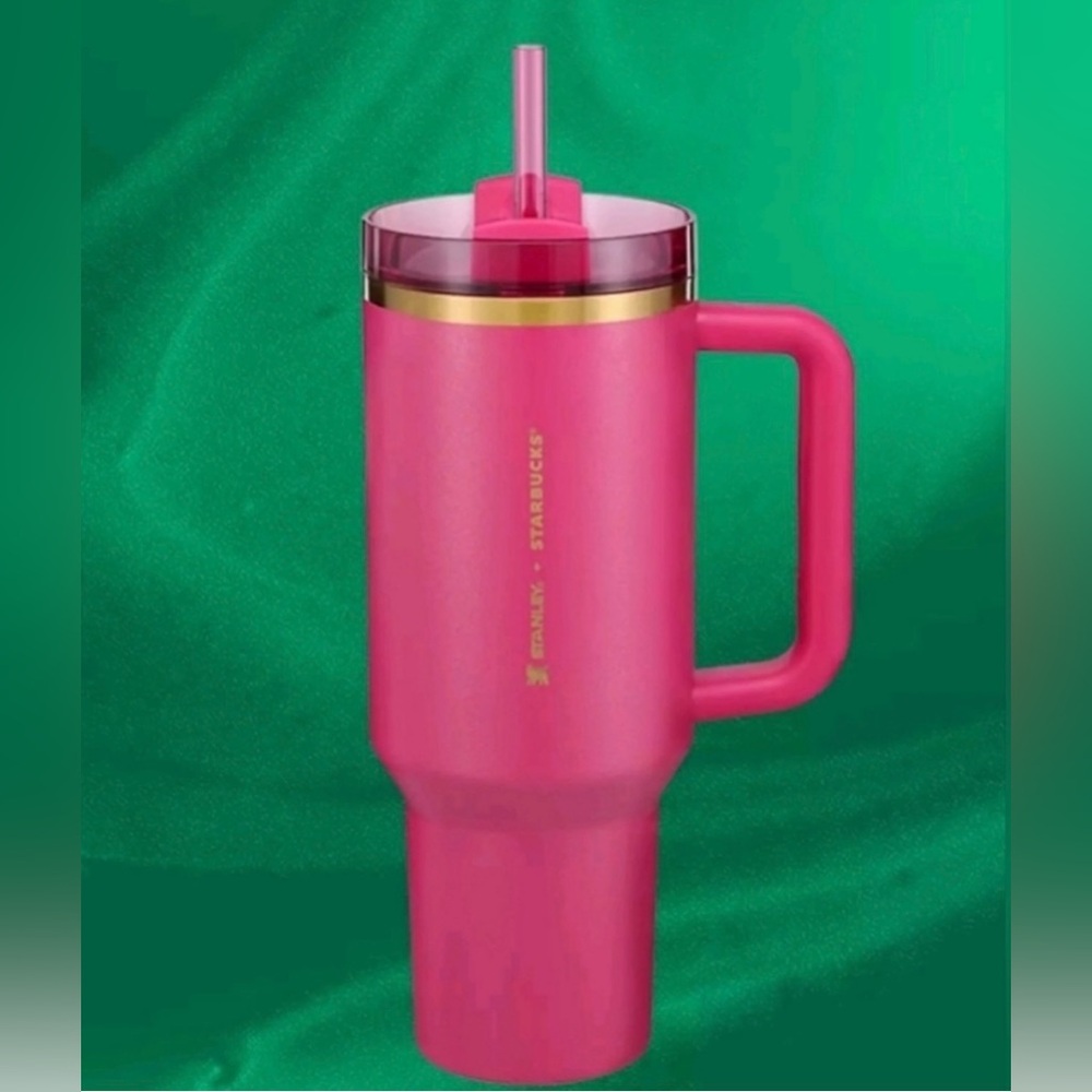 Stanley Starbucks Winter Berry Pink Glitter 40oz Tumbler